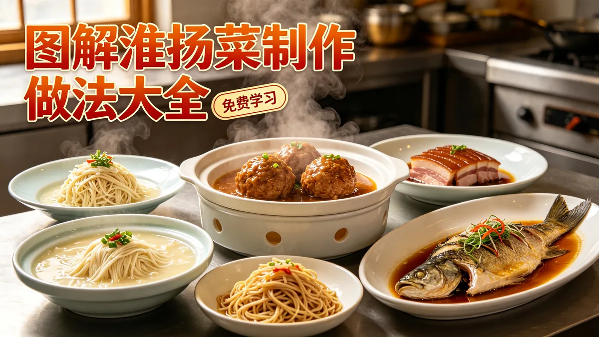 图解淮扬菜制作 做法大全 免费学习配图
