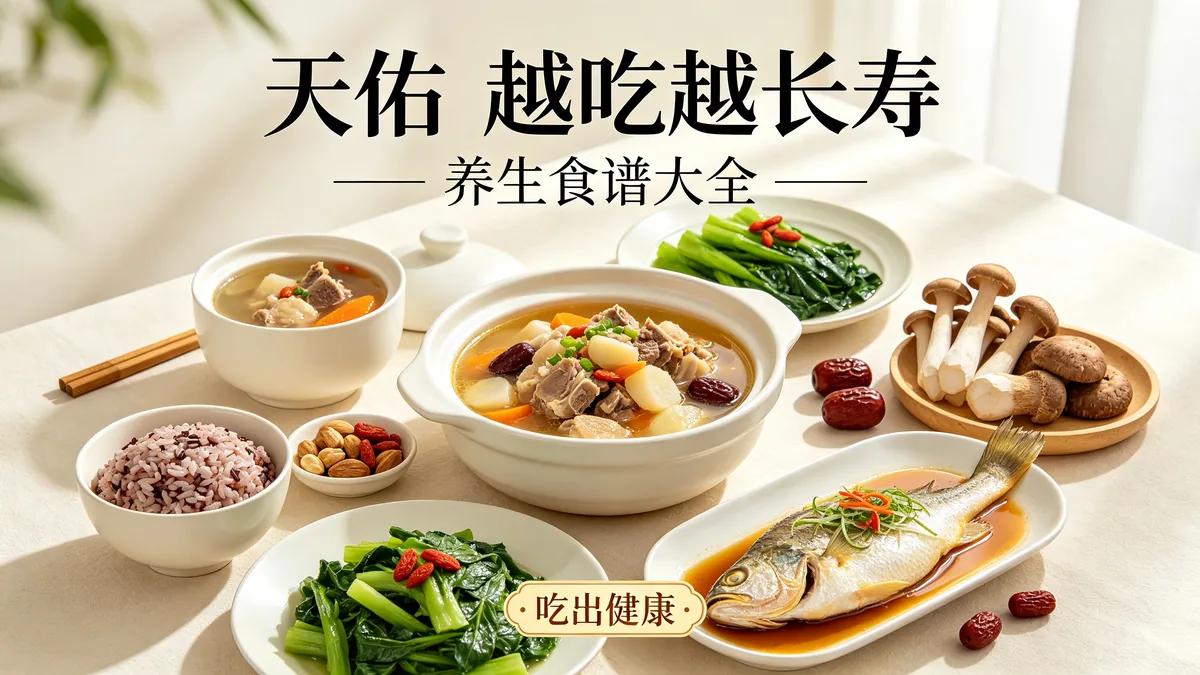 天佑.越吃越长寿 养生食谱大全 吃出健康配图
