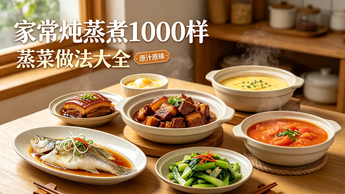 家常炖蒸煮1000样 蒸菜做法大全 原汁原味配图