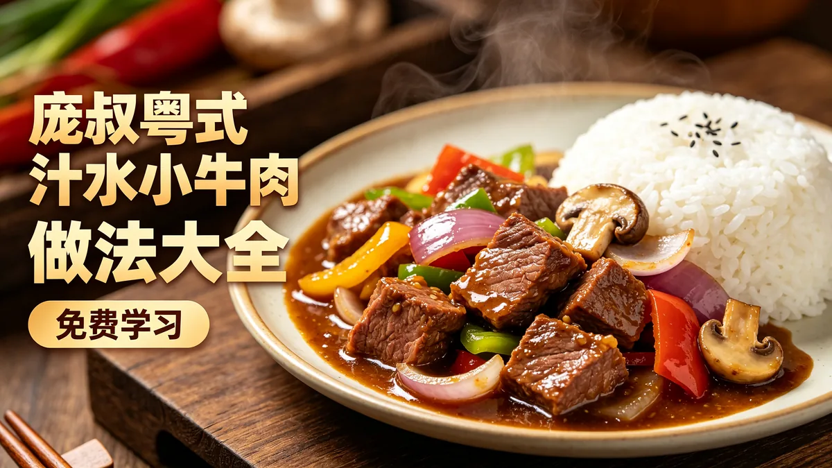 庞叔粤式汁水小牛肉 做法大全 免费学习配图