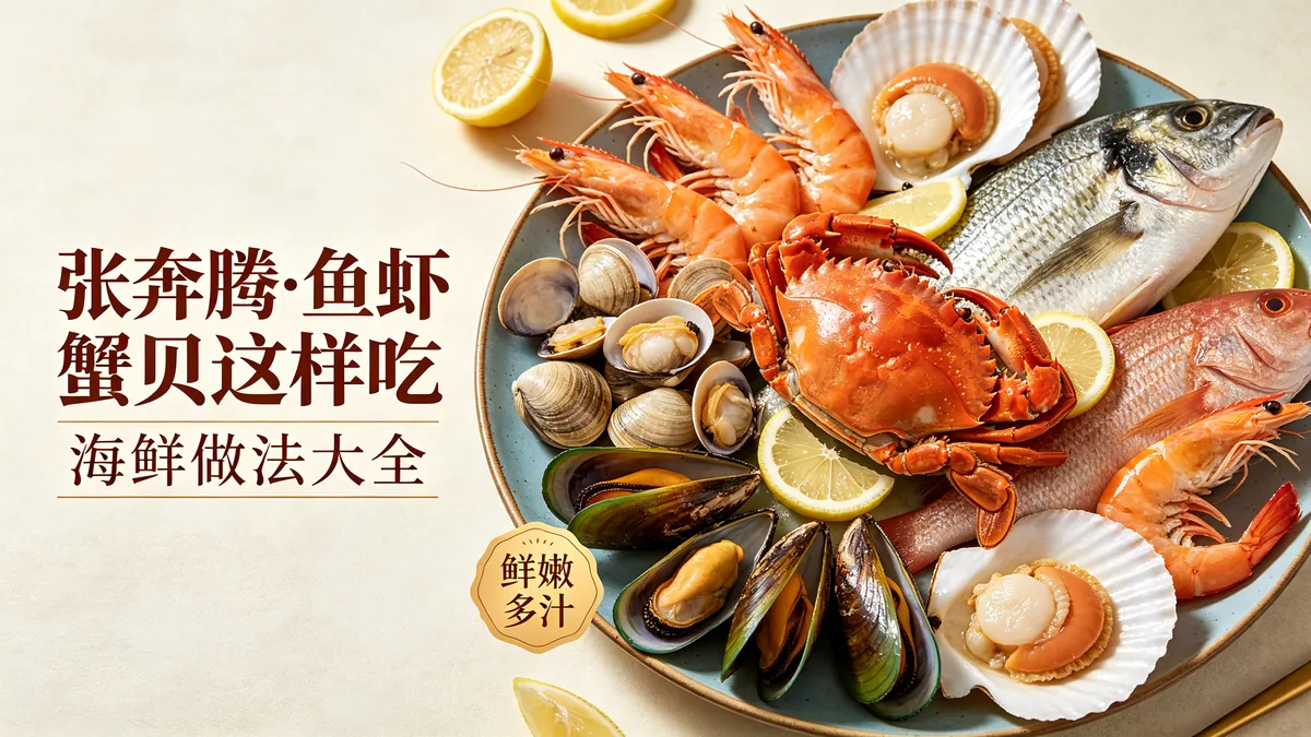 张奔腾.鱼虾蟹贝这样吃 海鲜做法大全 鲜嫩多汁配图