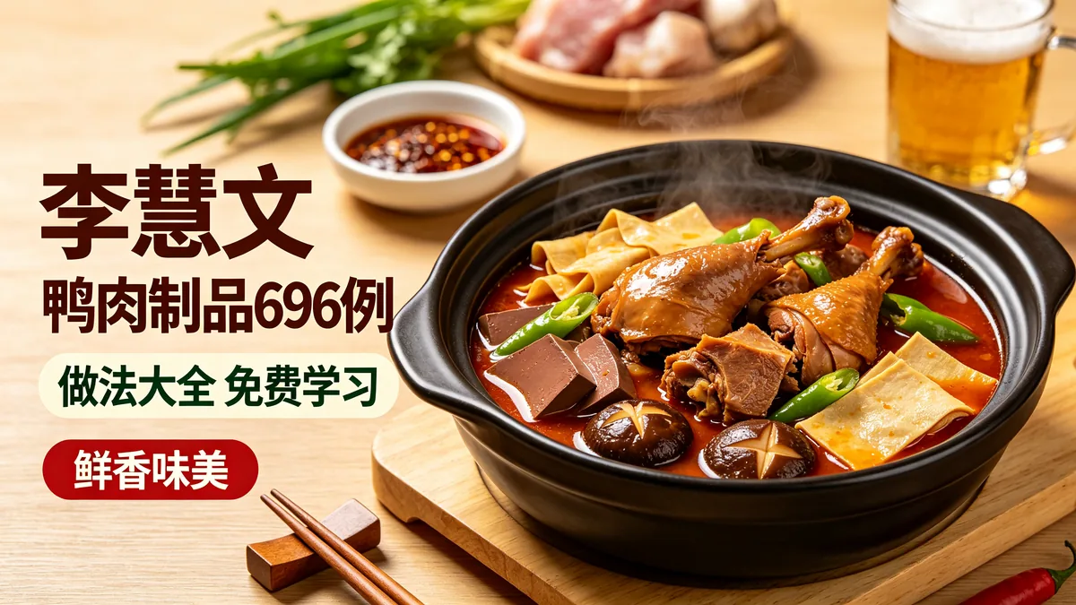李慧文.鸭肉制品696例 做法大全 免费学习配图