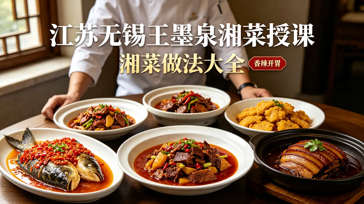 江苏无锡王墨泉湘菜授课 湘菜做法大全 香辣开胃配图