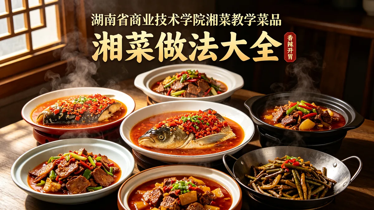湖南省商业技术学院湘菜教学菜品 湘菜做法大全 香辣开胃配图