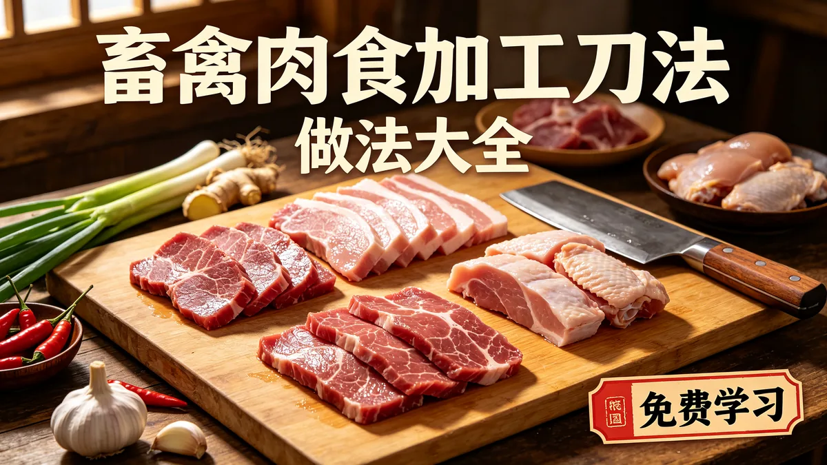 畜禽肉食加工刀法 做法大全 免费学习配图