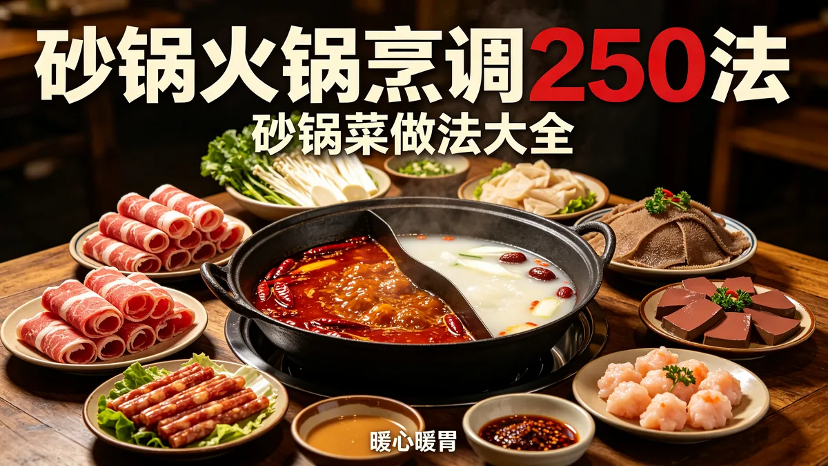 砂锅火锅烹调250法 砂锅菜做法大全 暖心暖胃配图