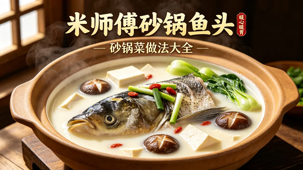 米师傅砂锅鱼头 砂锅菜做法大全 暖心暖胃配图