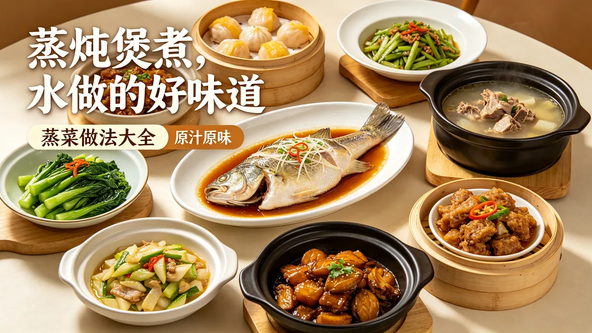 蒸炖煲煮，水做的好味道 蒸菜做法大全 原汁原味配图