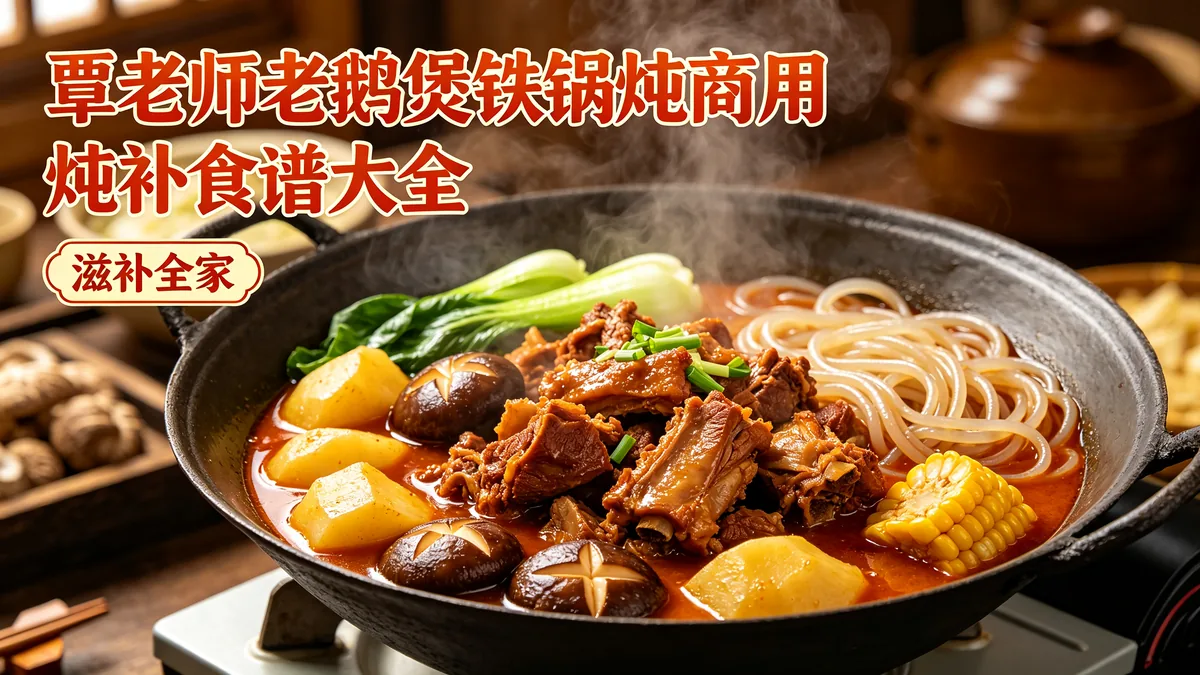 覃老师老鹅煲铁锅炖商用 炖补食谱大全 滋补全家配图