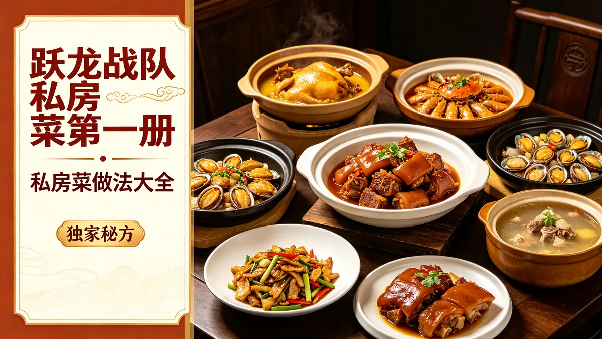 跃龙战队私房菜第一册 私房菜做法大全 独家秘方配图
