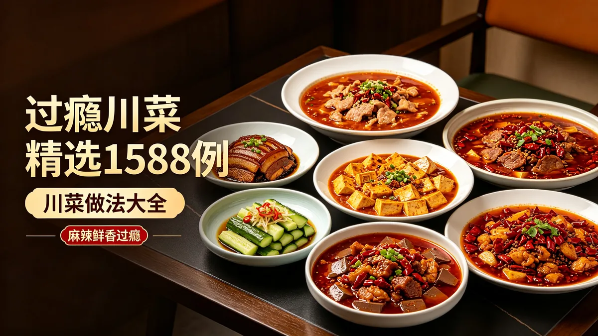 过瘾川菜精选1588例 川菜做法大全 麻辣鲜香过瘾配图