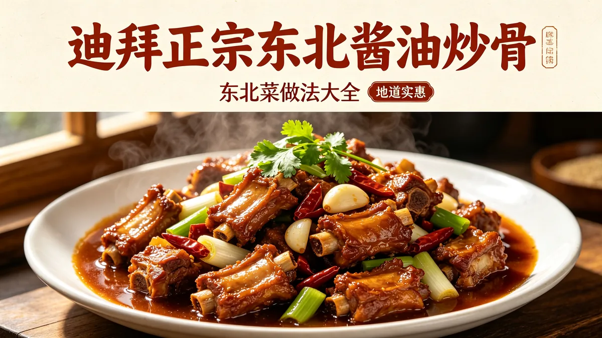 迪拜正宗东北酱油炒骨 东北菜做法大全 地道实惠配图