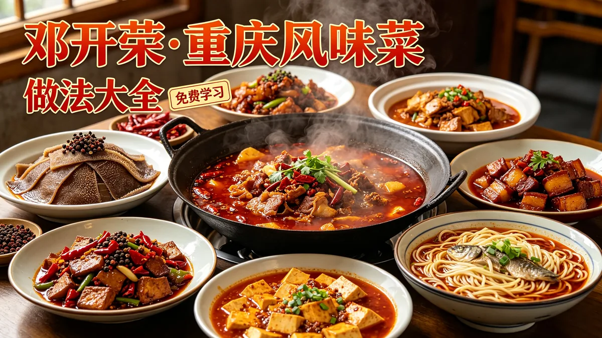 邓开荣.重庆风味菜 做法大全 免费学习配图
