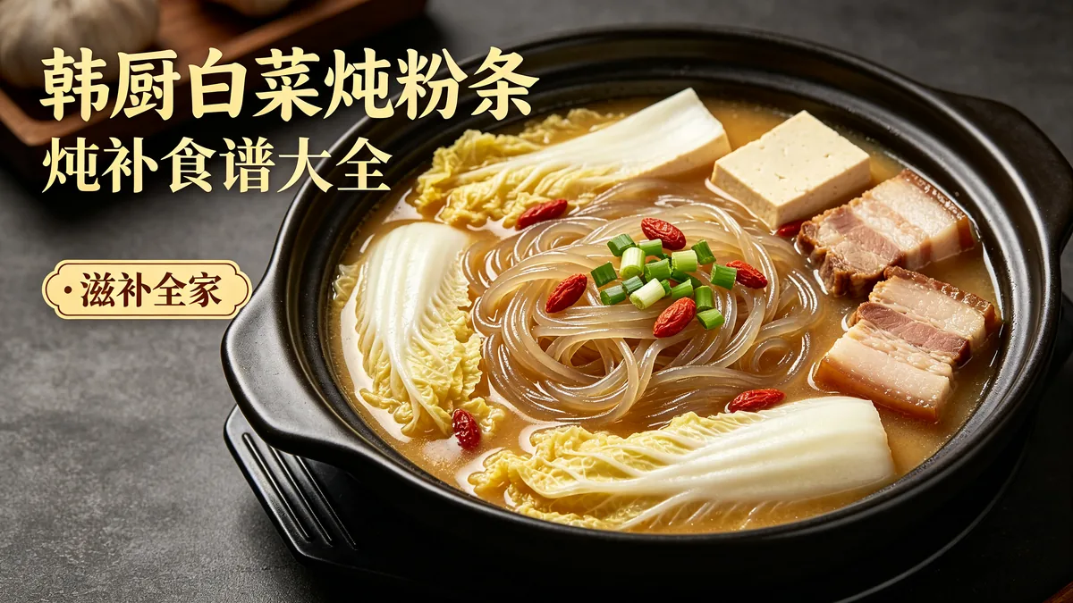 韩厨白菜炖粉条 炖补食谱大全 滋补全家配图