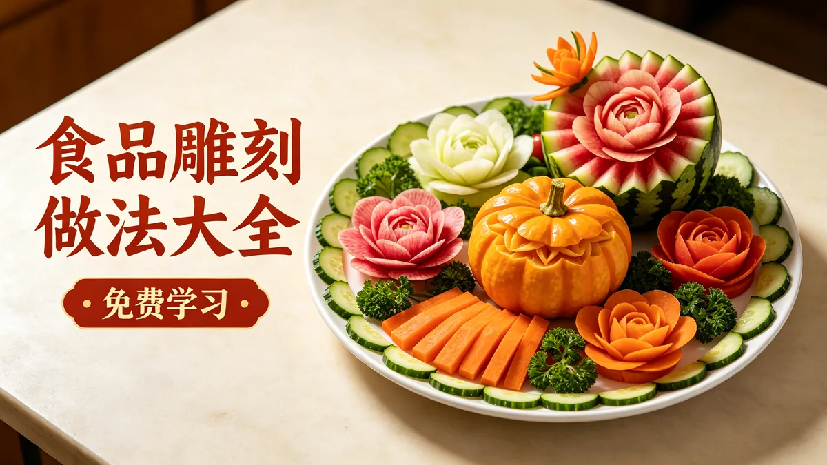 食品雕刻 做法大全 免费学习配图