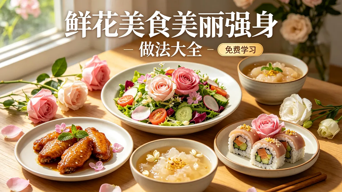 鲜花美食美丽强身 做法大全 免费学习配图