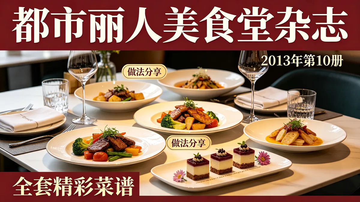 都市丽人美食堂杂志2013年10册 做法分享 全套免费配图